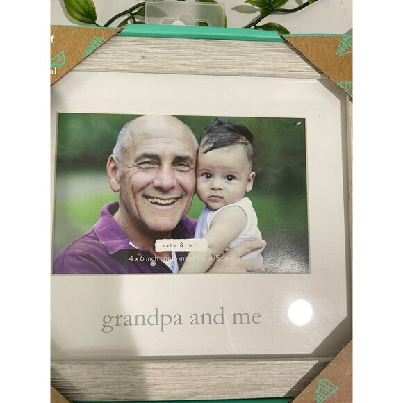 Kate & Milo Sentiment Frame "Grandpa And Me" 4x6 Insert 10x15cm Decorative - Picture 3 of 5